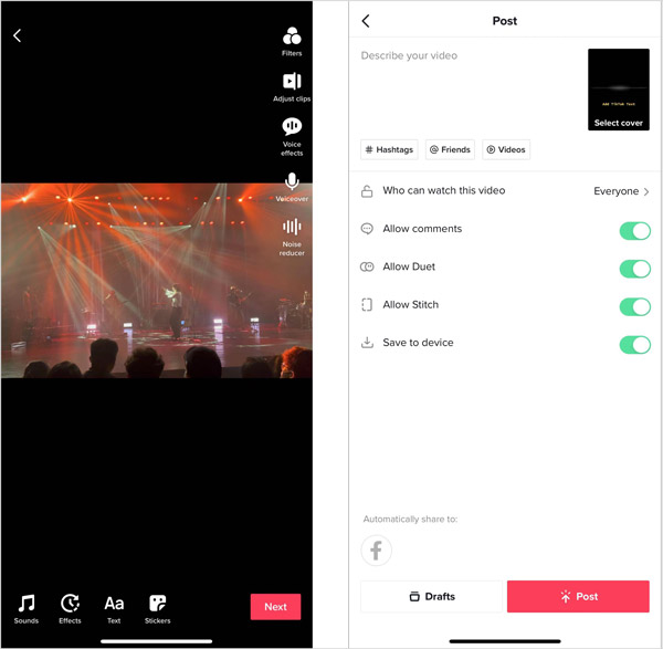 Post Video on TikTok