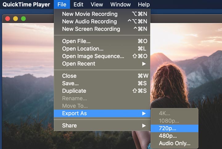 QuickTime Export Video