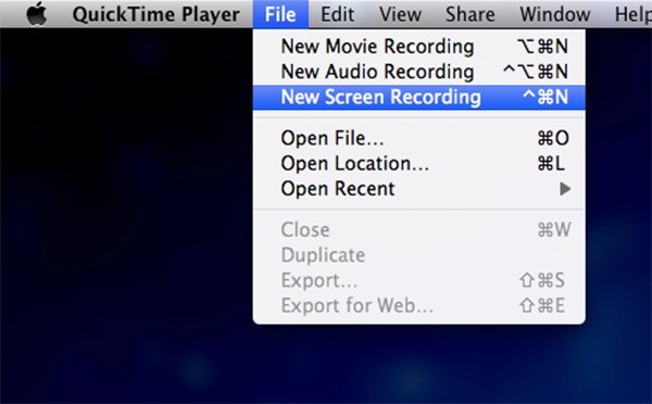 Quicktime Screen Recording