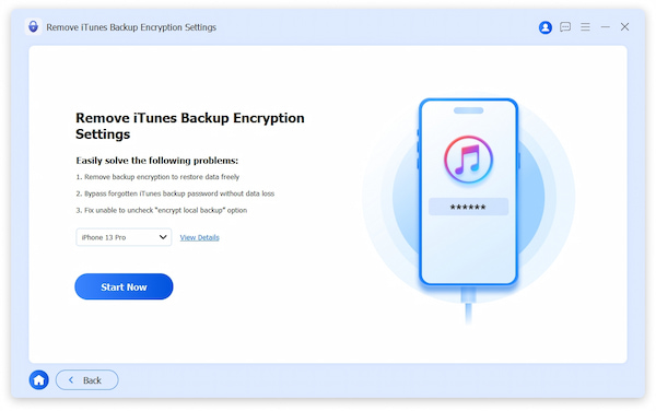 Remove Rncryption Settings