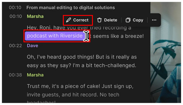 Riverside Correct Transcript