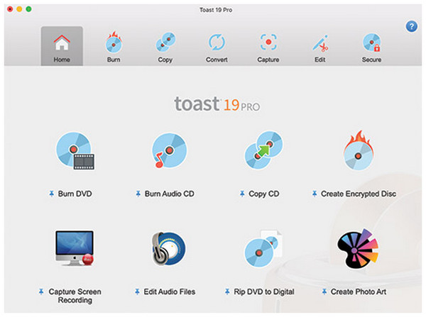 Roxio Toast Interface