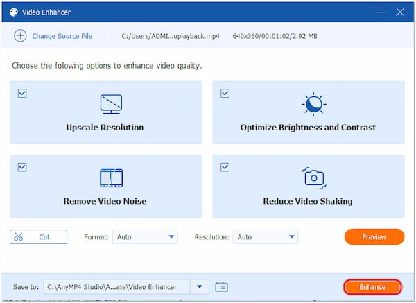 Save the Enhanced Video