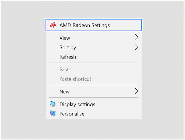 Select AMD in Menu