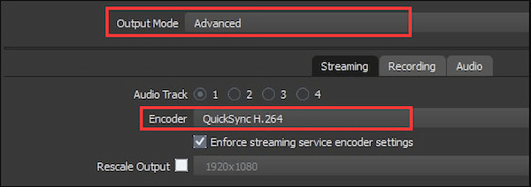 Select Hardware Encoder