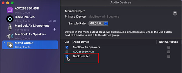 Select Multi Output Device