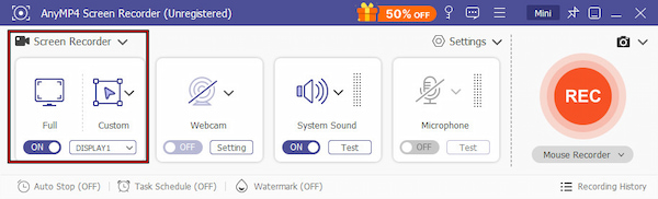 Select Recording Area