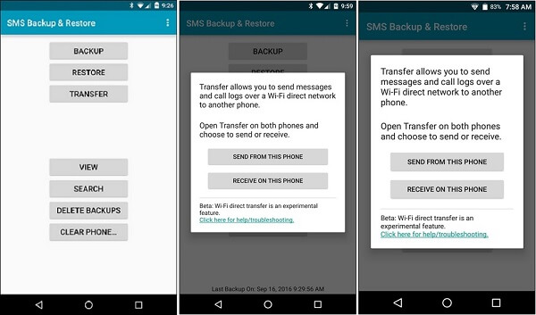 SMS backup restore backup