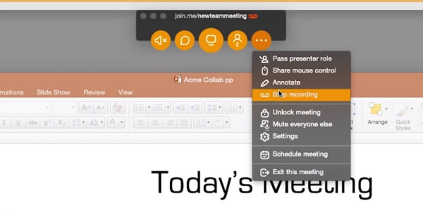 Stop Join me Recording