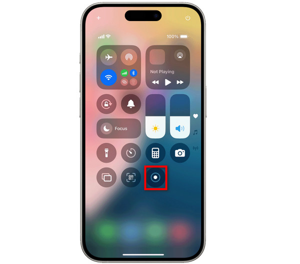 Tap Record on iPhone