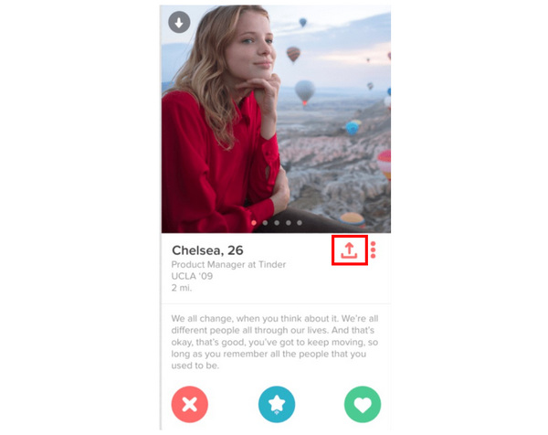 Tinder Share Profile Option
