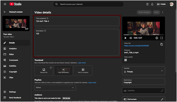 Title And Secription