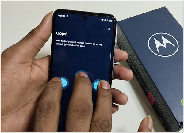Touch and Hold Three Finger Method