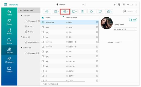 Transfer Contacts from One Phone to Another Phone