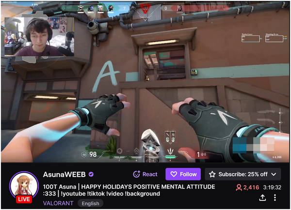 Twitch Stream Interface