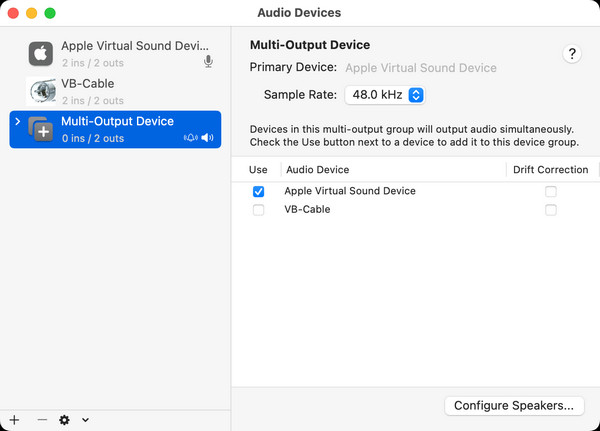 Uncheck Vb Cable And Check Device You Want