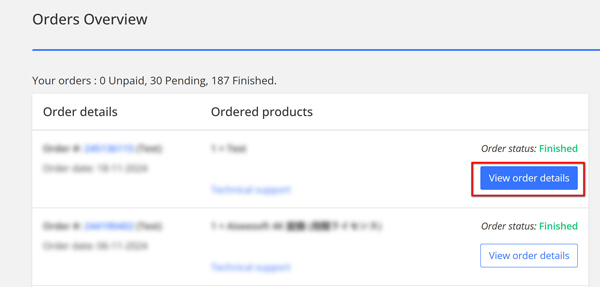 View Order Details 2checkout