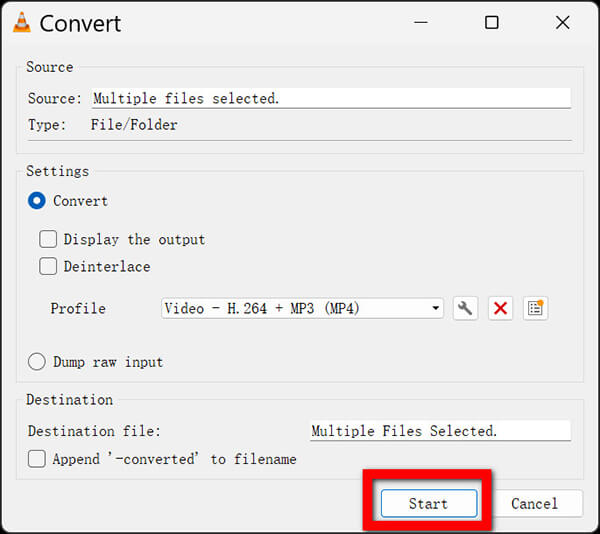 VLC Convert Bdmv to MP4