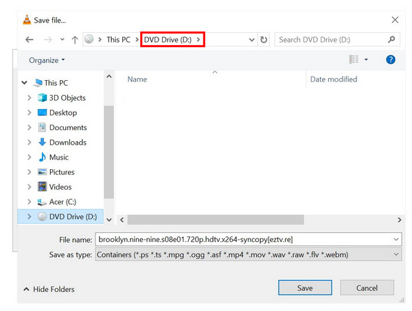 VLC Media Player Blank DVD
