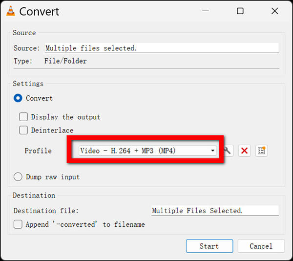 VLC Profile MP4 for Bdmv