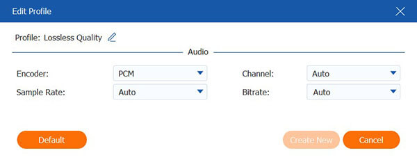 Wav Profile Settings