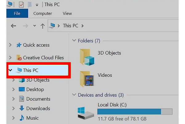 Windows Select This PC