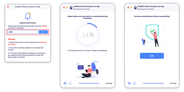 Wipe Passcode Unlocked